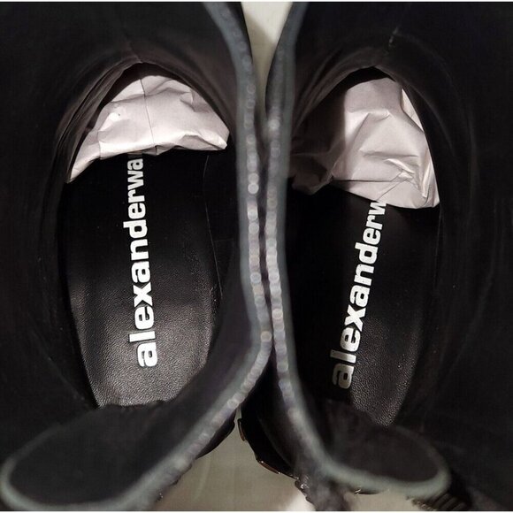 Alexander Wang Grain Parker Boots 35.5 US 5.5 Womens Black Leather ASIS - Picture 11 of 14